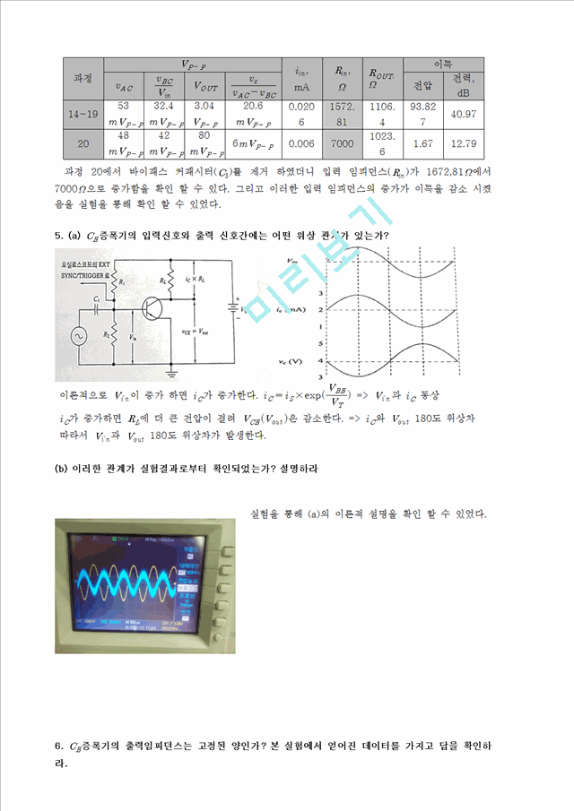 실험7결과보고서. 이미터 공통 증폭기의 특성.hwp