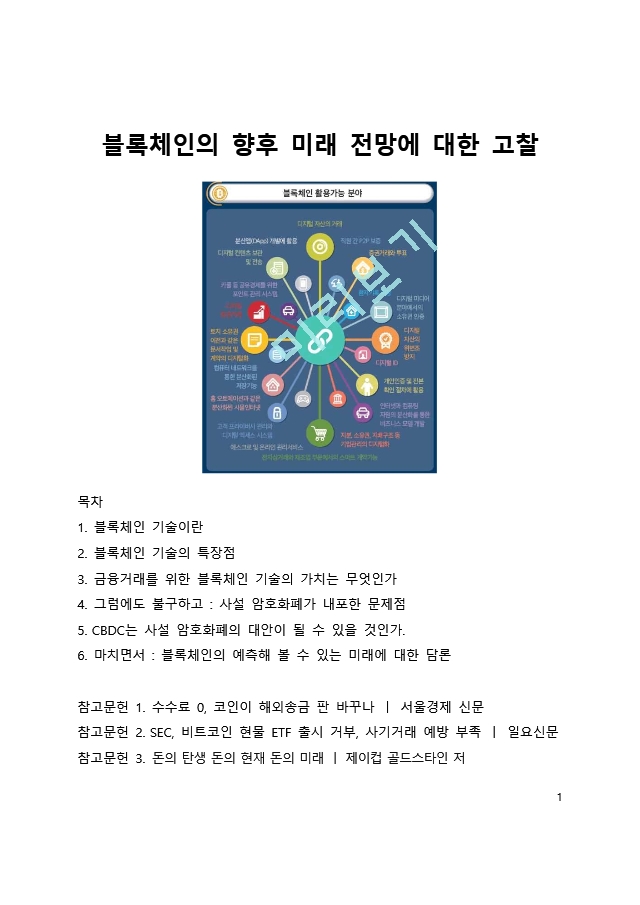 심층 분석_블록체인의 향후 미래 전망에 대한 고찰.docx