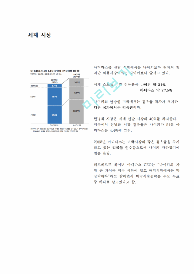 아디다스 기업소개와 시장상황분석 및 마케팅 분석.hwp