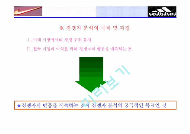 아디다스vs나이키 비교분석.ppt