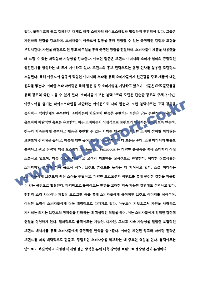 아웃도어 브랜드 K2 광고및마케팅분석 PT 발표자료.hwp