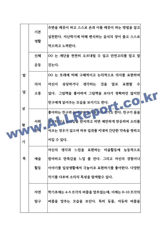 어린이집 만2세 1학기 영아 발달평가 (표준보육과정  평가인증A).hwp