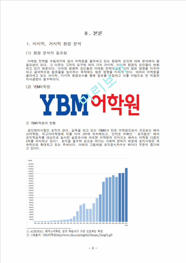 어학원 시장의 환경분석과 마케팅 분석.hwp