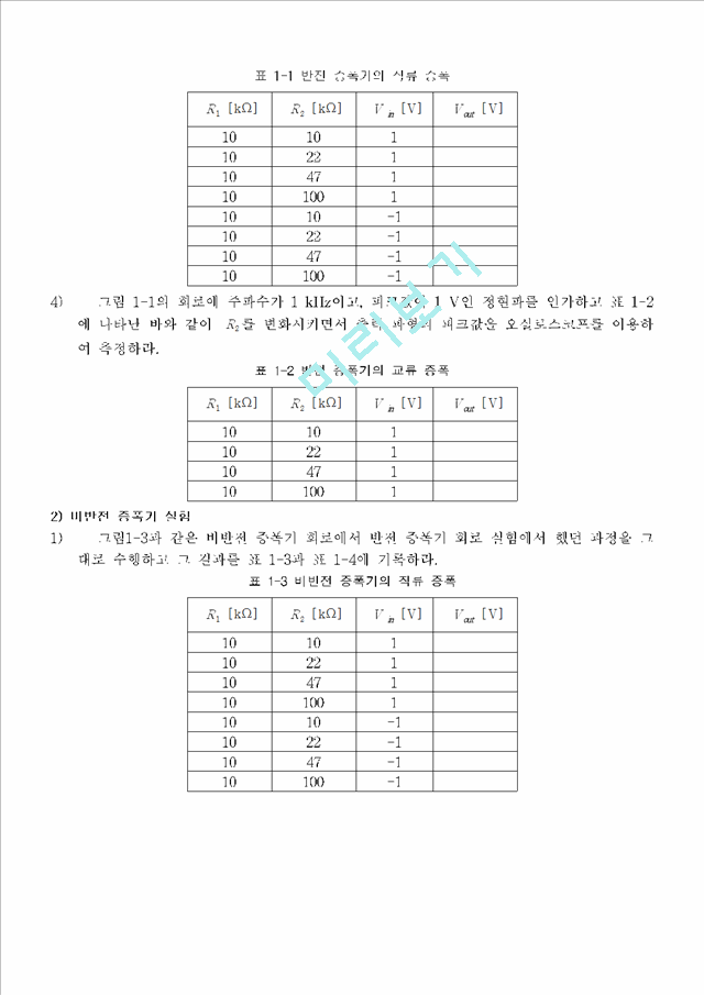 연산증폭기, 반전, 비반전, 가산기.hwp