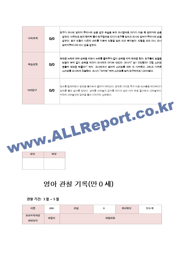 영아 관찰 기록 만0세 3-5월 6명.hwp