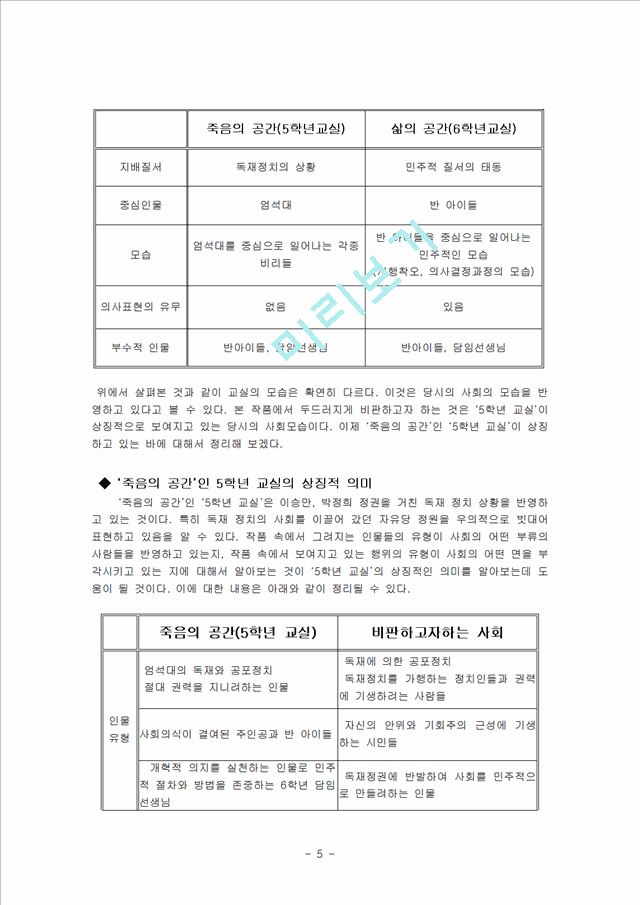 우리들의 일그러진 영웅 작품분석.hwp