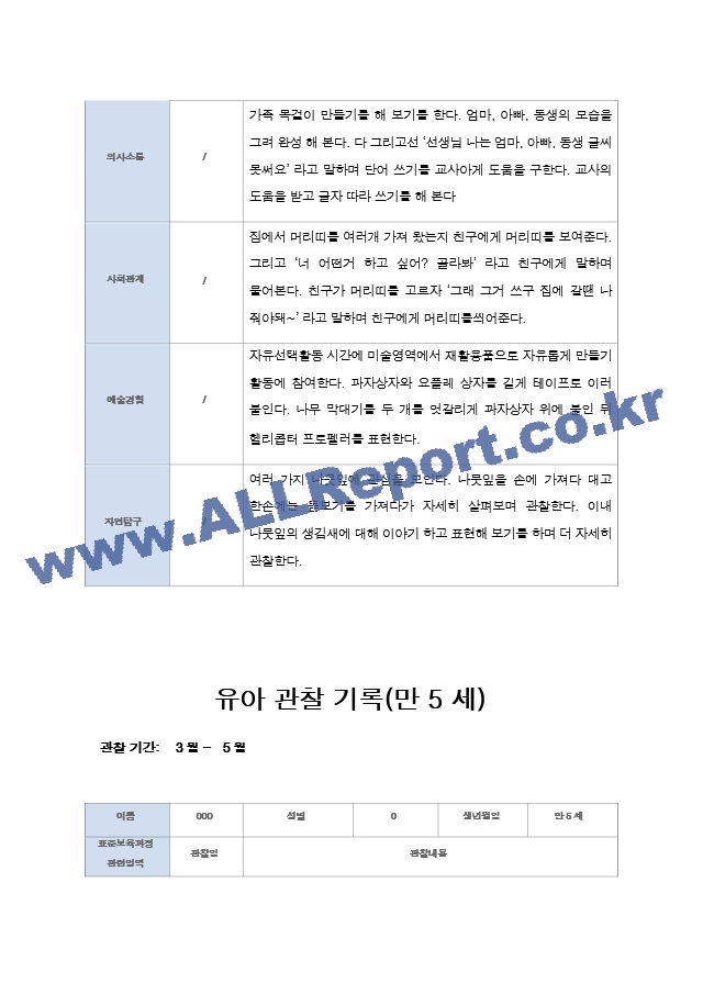 유아 관찰 일지기록 만5세 22명  3-5월.hwp