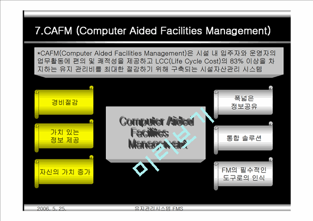 유지관리시스템FMS (Facility  Management System).ppt