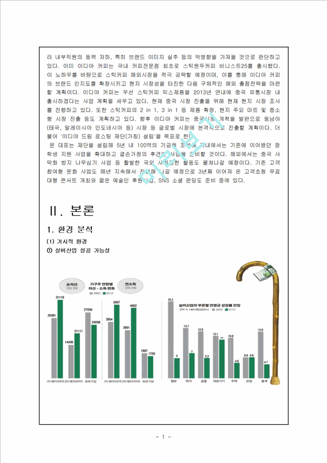 이디야 커피의 마케팅 전략분석.hwp