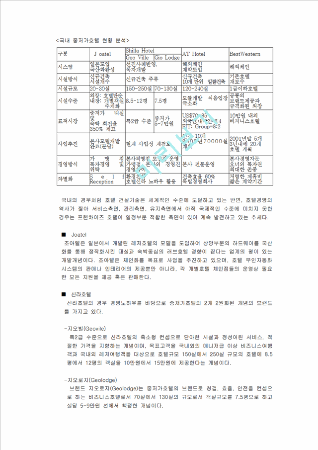 이비스 호텔의 마케팅 전략.hwp