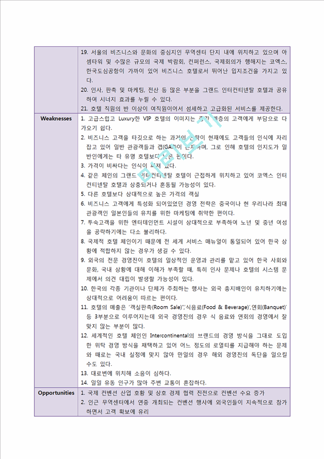 인터컨티넨탈호텔 기업분석및 마케팅전략분석과 앞으로의 전략제안.doc