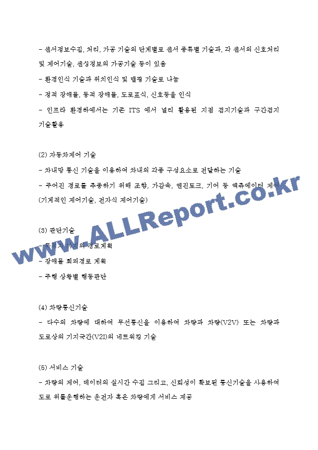 자율주행자동차 활용사례와 기술소개 - 자율주행자동차 산업동향분석과 장단점 분석 - 자율주행자동차 미래전망.hwp