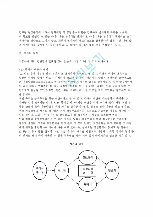 작업관리의 문제해결과정 - 과학적 접근과정.hwp