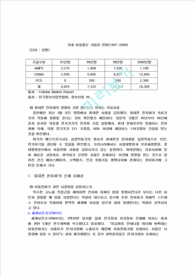 전자파의 인체 영향.hwp