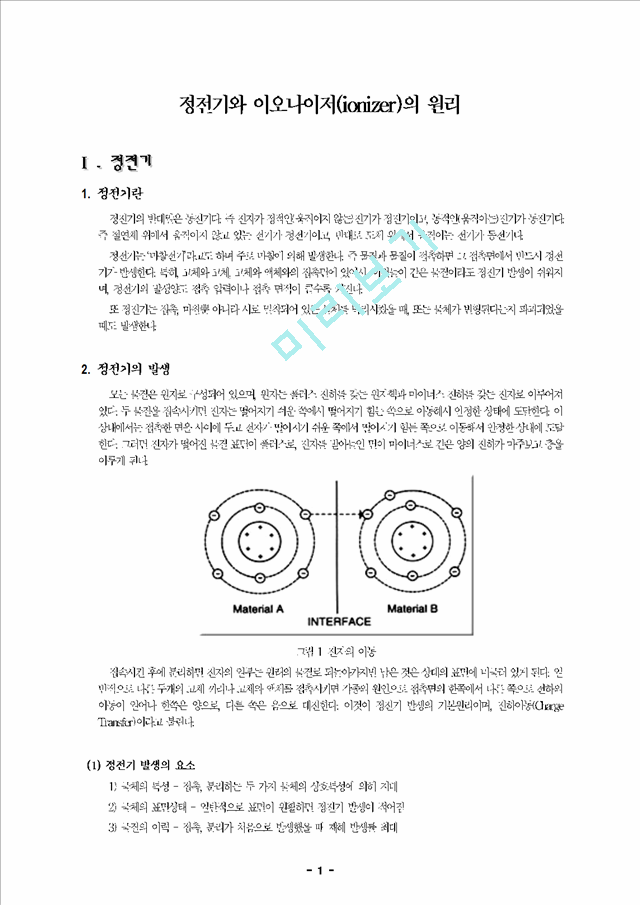 정전기와 이오나이저(ionizer)의 원리.hwp