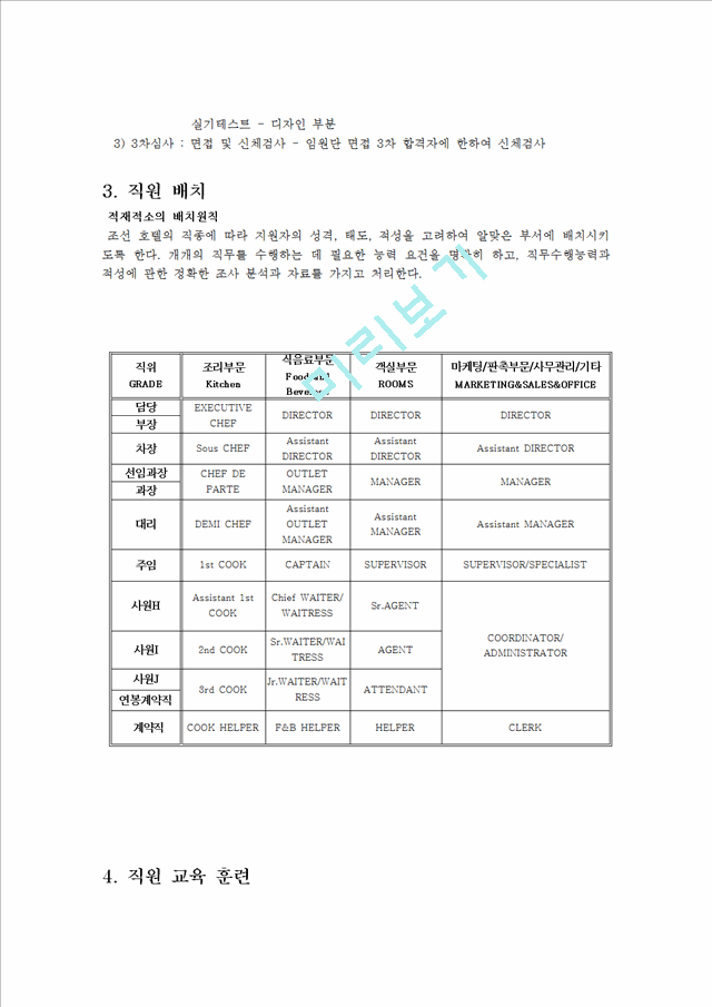 조선호텔의 기업 분석과 호텔의 인전자원관리.hwp