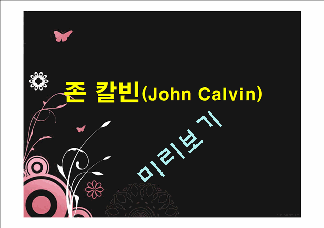 존 칼빈(John Calvin).ppt