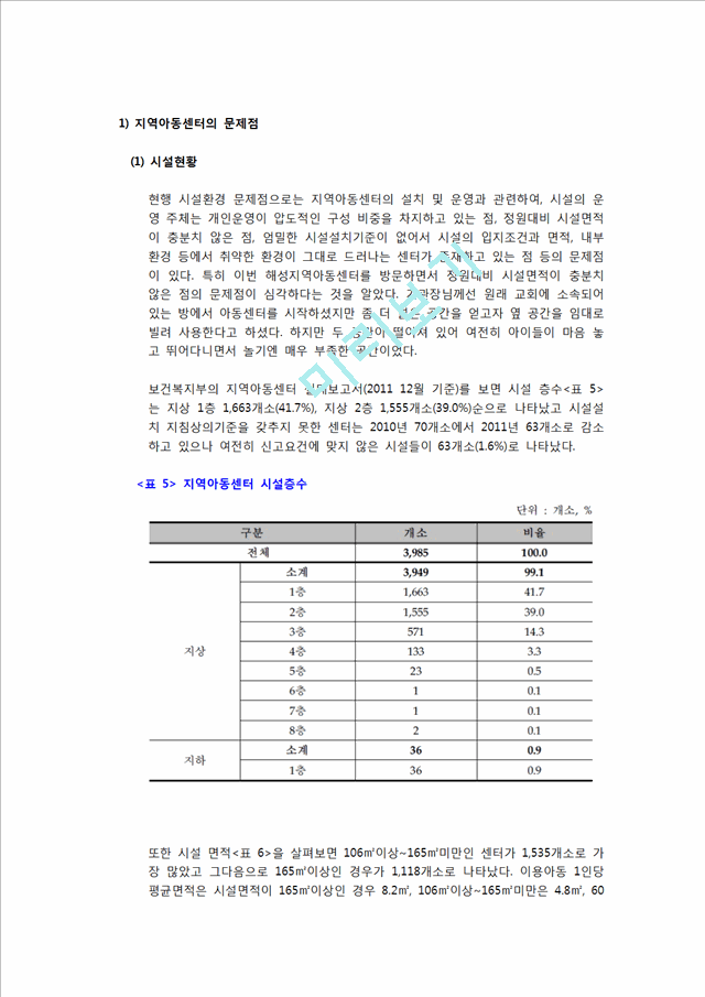 지역아동센터의 개념과 기능,전반적인 현황,문제점 및 해결방안.hwp