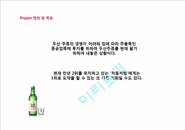 처음처럼 마케팅전략 및 기업분석,리네이밍사례.ppt