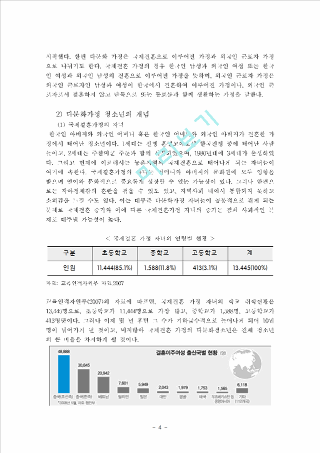 청소년복지-오늘날 다문화 가정 자녀의 문제점과 이들을 청소년 복지차원에서 .hwp