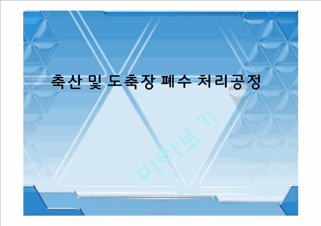 축산 및 도축장 폐수처리공정,폐수처리공정,축산폐수,도축창폐수.pptx