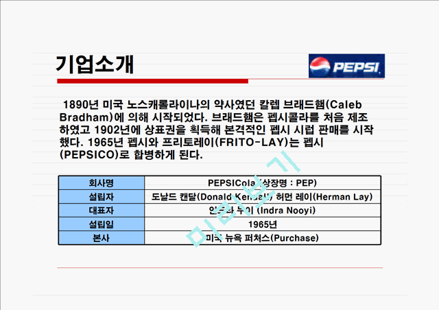 코카콜라와 펩시의 마케팅(SWOT,STP,4P)전략비교분석 파워포인트.ppt