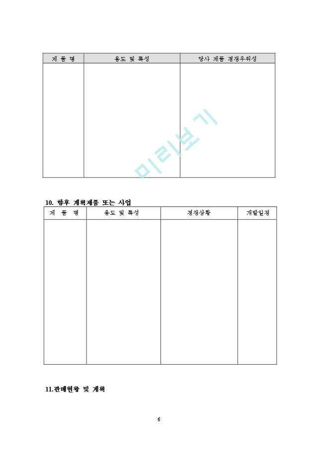 포멀한 사업계획서 틀(양식).doc