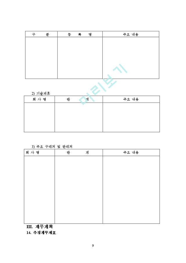 포멀한 사업계획서 틀(양식).doc