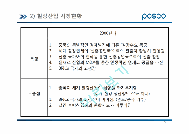 포스코 POSCO 기업분석및 해외진출위한 마케팅전략분석및 포스코 새로운 마케팅전략 제안.pptx