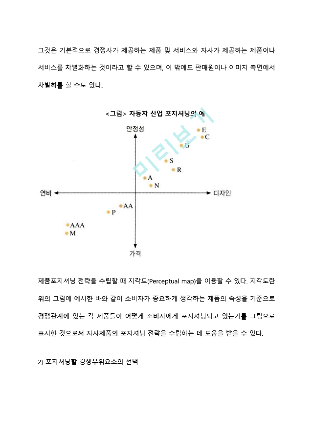 포지셔닝의 개념과 포지셔닝을 어떻게 할 것인가에 대하여 설명하시오.hwp