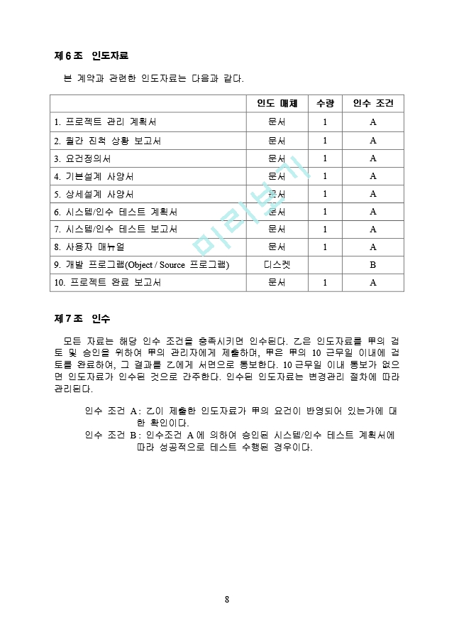 프로젝트 (PDM) 작업 명세서 및 계약서 샘플.doc