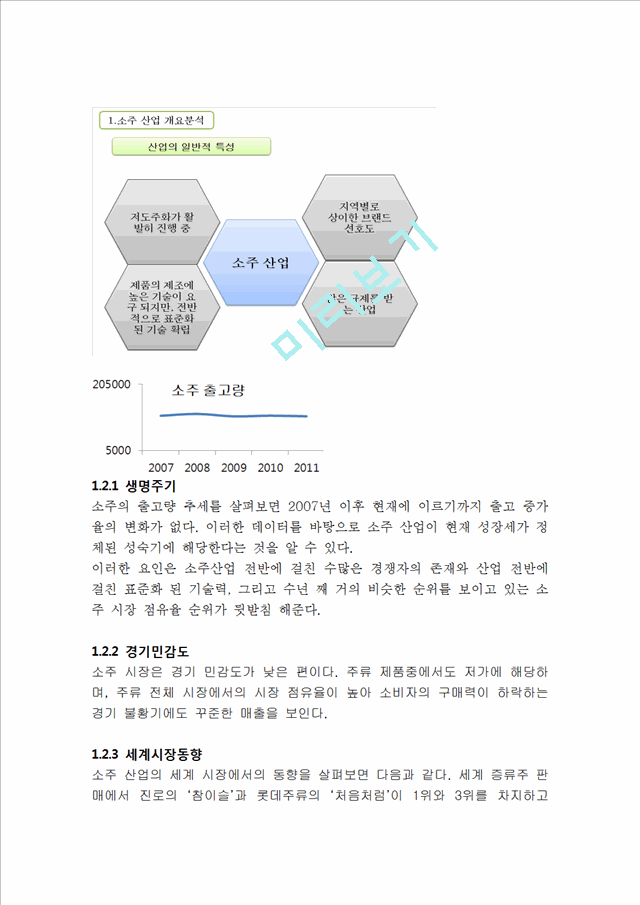 하이트진로 마케팅전략 SWOT,STP,4P전략분석및 하이트진로 기업분석.hwp