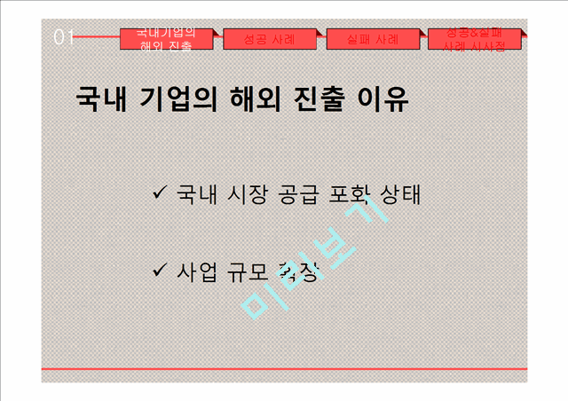 한국 기업 해외 진출 실패 사례,사업 규모 확장,오리온 중국 진출 성공사례,현대자동차 인도 진출 성공사례,현대 자동차 일본 진출 실패.pptx