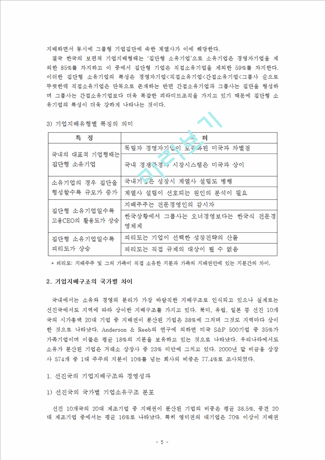 한국기업 지배구조의 문제점 연구 분석.hwp