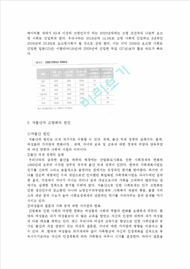 한국사회의 고령화와 저출산 문제.hwp