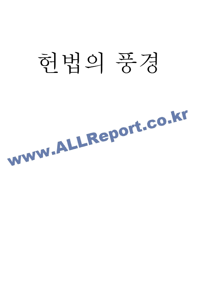 헌법의 풍경 핵심내용 요약과 저자가 주장하는 내용,가장 기억에 남는 내용 소개 및 헌법의 풍경 읽고 느낀점 - 헌법의 풍경 독후감,서평.hwp