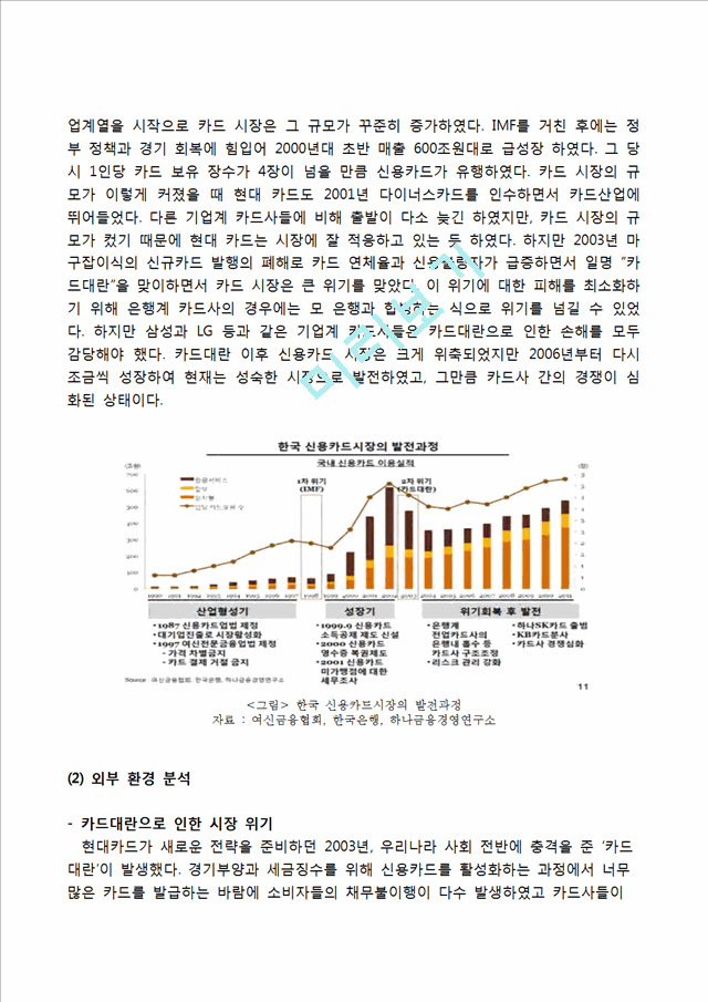 현대카드 경영전략분석과 현대카드 해외진출전략분석 (vs 삼성카드와 비교분석).hwp