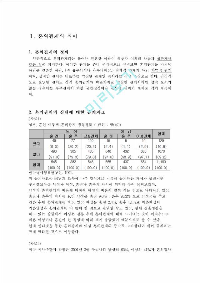 혼외성관계와 결혼 (부제불륜과 사랑).hwp