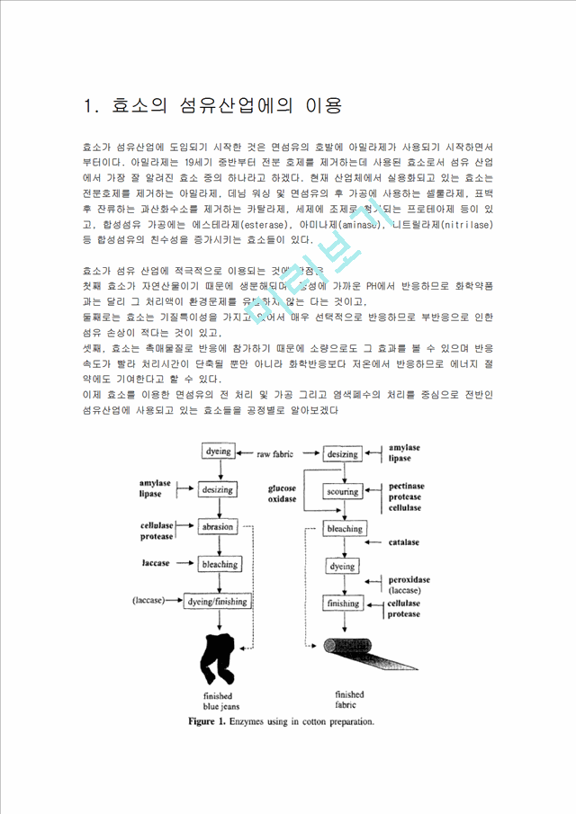 효소의 섬유산업에의 이용.hwp