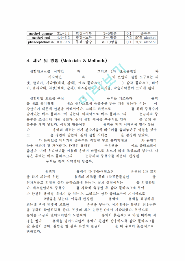 01N-HCl 과 01N NaOH 표준용액의 제조.hwp