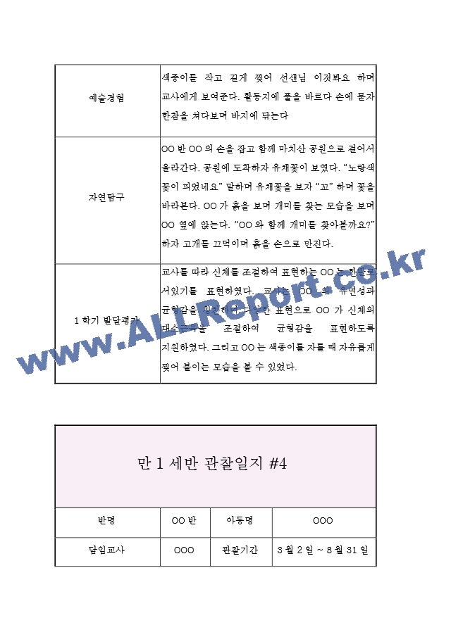 3세 (만1세) 관찰일지&발달평가 (3월부터 8월 관찰일지).hwp