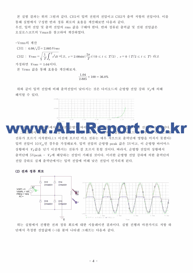 A＋받은 다이오드 정류회로(반파정류,전파정류) 결과보고서.pdf