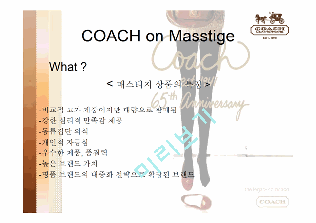 COACH 코치 성공사례분석및 마케팅전략분석.ppt