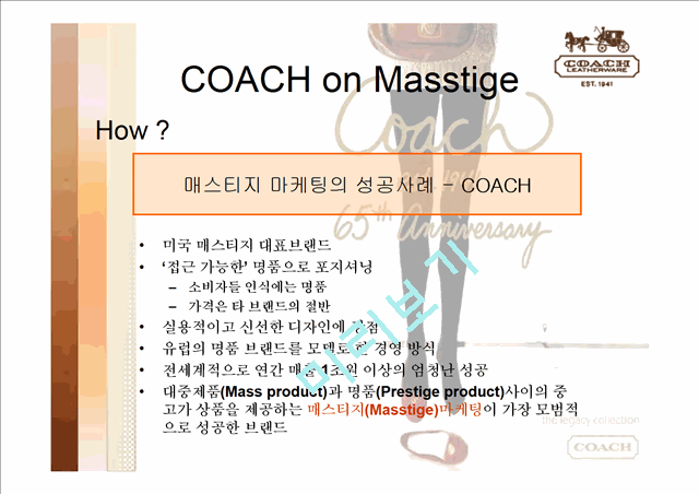 COACH 코치 성공사례분석및 마케팅전략분석.ppt