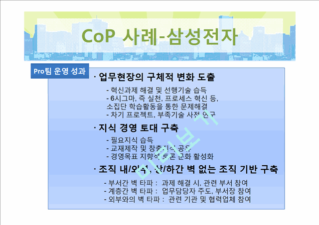 CoP의 개념과 도입배경,전략비교,사례분석 및 구성요소.pptx