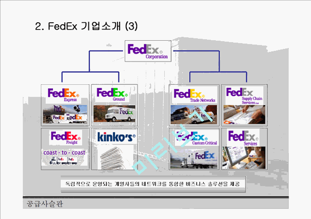 FedEx의 SCM 전략 분석 및 FedEx의 성공 요인 레포트.ppt