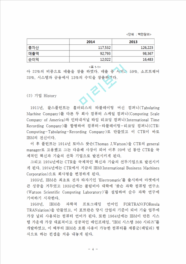 IBM 기업분석과 위기극복전략분석및 IBM의 주요 경영전략분석과 향후전망과 IBM 미래전략분석 레포트.hwp