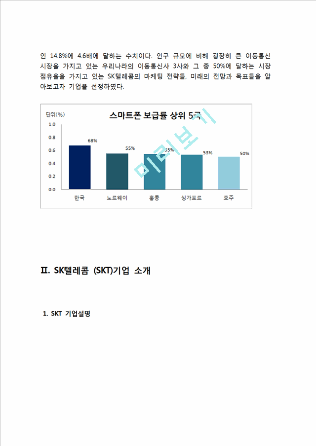 SKT (SK텔레콤) 기업분석과 SKT 마케팅전략분석과 SKT 현 문제점과 해결방안.hwp