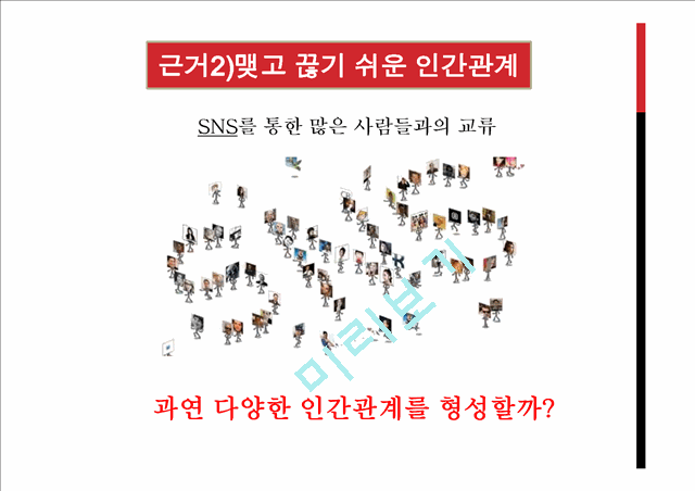 SNS 인간 관계,SNS적 관계 = 비대면성,sns의 공개성,SNS의 종류,브랜드마케팅,서비스마케팅,글로벌경영,사례분석,swot,stp,4p.pptx