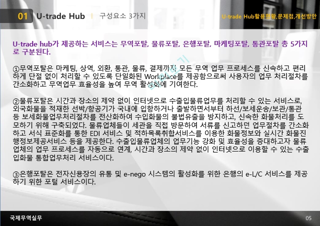 U-trade Hub 활용현황과 문제점 및 개선방안.pptx